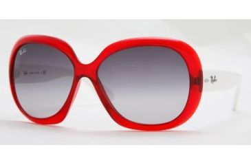 Image of Ray-Ban RB4098 SV Prescription Sunglasses - Shiny Red Transparent Frame / 60 mm Prescription Lenses, 740-8G-6014