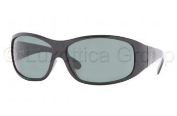 Image of Ray-Ban RB4110 Sunglasses Styles - Black Frame w/ Crystal Green 64 mm Diameter Lenses, 601-6413