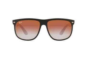 Image of Ray-Ban RB4147 Sunglasses 6039V0-60 - Top Black On Transparent Frame, Clear Gradient Red Mirror Red Lenses