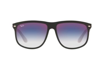 Image of Ray-Ban RB4147 Sunglasses 6039X0-56 - Top Black On Transparent Frame, Clear Gradient Blue Mirror Red Lenses