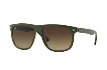Image of Ray-Ban RB4147 Sunglasses 613713-60 - Top Mat Green On Trasp Brown Frame, Gradient Brown Lenses
