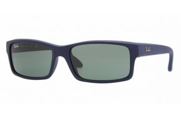 Image of Ray Ban RB4151 #817 - Blue Downpour Rubberize Frame, Crystal Green Lenses