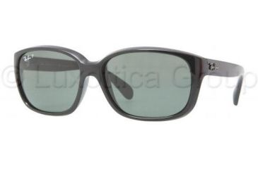 Image of Ray-Ban RB4161 Sunglasses 601/58-5916 - Black Crystal Green Polarized