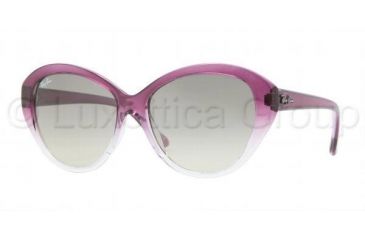 Image of Ray-Ban RB4163 Progressive Prescription Sunglasses RB4163-839-32-5515 - Lens Diameter: 55 mm, Frame Color: Red Gradient / Transparent