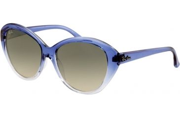Image of Ray-Ban RB4163 Progressive Prescription Sunglasses RB4163-841-32-5515 - Lens Diameter: 55 mm, Frame Color: Blue Gradient Transparent