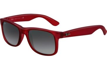 Image of Ray-Ban RB4165 Sunglasses 60038G-5116 - Transparent Violet Rubber Frame, Gray Gradient Lenses
