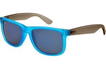 Image of Ray-Ban RB4165 Sunglasses 602855-55 - Rubber Azure