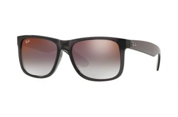 Image of Ray-Ban RB4165 Sunglasses 606/U0-51 - Trasparent Grey Frame, Grey Gradient Mirror Red Lenses