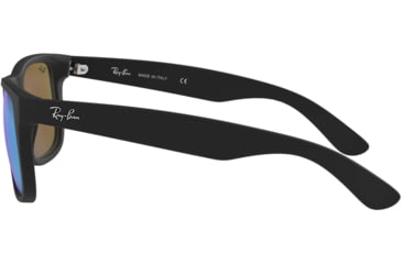 Image of Ray-Ban RB4165 Sunglasses 622/55-51 - Black Rubber Frame, Green Mirror Blue Lenses