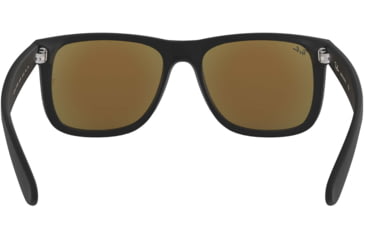 Image of Ray-Ban RB4165 Sunglasses 622/55-51 - Black Rubber Frame, Green Mirror Blue Lenses
