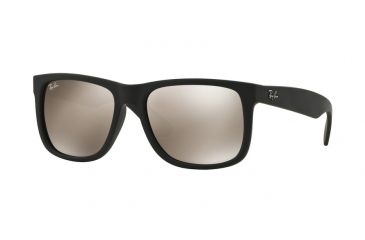 Image of Ray-Ban RB4165 Sunglasses 622/5A-51 - Rubber Black Frame, Light Brown Mirror Gold Lenses