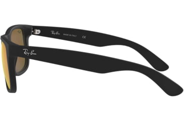 Image of Ray-Ban RB4165 Sunglasses 622/6Q-51 - Rubber Black Frame, Brown Mirror Orange Lenses