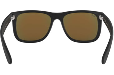 Image of Ray-Ban RB4165 Sunglasses 622/6Q-51 - Rubber Black Frame, Brown Mirror Orange Lenses
