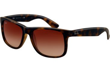 Image of Ray-Ban RB4165 Sunglasses 710/13-5116 - Rubber Light Havana Frame, Brown Gradient Lenses