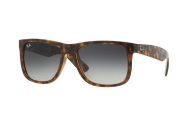 Image of Ray-Ban RB4165 Sunglasses 710/8G-55 - Shiny Havana Frame, Grey Gradient Dark Grey Lenses