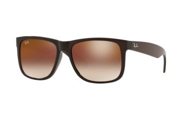 Image of Ray-Ban RB4165 Sunglasses 714/S0-51 - Brown Frame, Brown Gradient Mirror Red Lenses