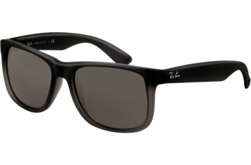 Image of Ray-Ban RB4165 Sunglasses 852/88-5116 - Rubber Grey/Grey Trasparent Frame, Gray Silver Mirror Gradient Lenses