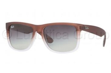 Image of Ray-Ban RB4165 Sunglasses 855/8G-5516 - Rubber Brown Gradient Transparent Frame, Grey Gradient Lenses