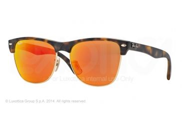 Image of Ray-Ban RB4175 Sunglasses 609269-57 - Matte Havana Frame, Brown Mirror Pink Lenses