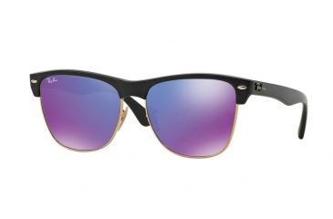 Image of Ray-Ban RB4175 Sunglasses 877/1M-57 - Demi Shiny Black Frame, Grey Mirror Purple Lenses