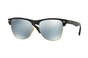 Image of Ray-Ban RB4175 Sunglasses 877/30-57 - Demi Shiny Black Frame, Light Green Mirror Silver Lenses