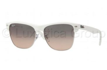 Image of Ray-Ban RB4175 Sunglasses 879/N1-5716 - Demi Shiny White Frame, Crystal Gray Gradient Pink Lenses