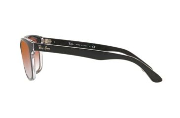 Image of Ray-Ban RB4181 Prescription Sunglasses, 57mm, Top Black On Transparent, RB4181-6039V0-57-SV