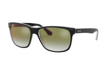Image of Ray-Ban RB4181 Prescription Sunglasses RB4181-6039W0-57 - Lens Diameter 57 mm, Frame Color Top Black On Transparent