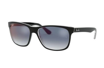 Image of Ray-Ban RB4181 Prescription Sunglasses, 57mm, Top Black On Transparent, RB4181-6039X0-57-SV