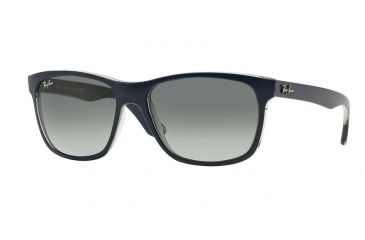 Image of Ray-Ban RB4181 Prescription Sunglasses RB4181-613671-57 - Lens Diameter 57 mm, Frame Color Top Matte Blu On Trasp Grey
