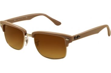 Image of Ray-Ban RB4190 Sunglasses 600985-5219 - Demi Gloss Matte Beige Frame, Brown Gradient Lenses