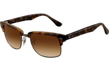 Image of Ray-Ban RB4190 Sunglasses 878/51-5219 - Semi Gloss Havana/Gunmetal Frame, Crystal Brown Gradient Lenses
