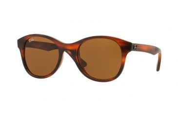 Image of Ray-Ban RB4203 Single Vision Prescription Sunglasses RB4203-820-73-51 - Lens Diameter 51 mm, Frame Color Shiny Striped Havana