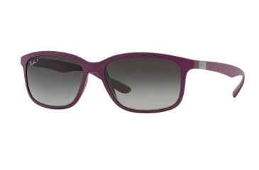 Image of Ray-Ban RB4215 Sunglasses 6128T3-57 - Dark Violet Frame, Polar Grey Gradien Lenses