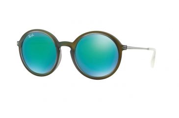 Image of Ray-Ban RB4222 Progressive Prescription Sunglasses RB4222-61693R-50 - Lens Diameter 50 mm, Frame Color Shot Green Rubber