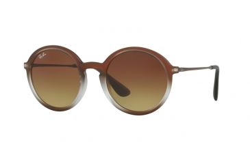 Image of Ray-Ban RB4222 Progressive Prescription Sunglasses RB4222-622413-50 - Lens Diameter 50 mm, Frame Color Brown Shot On Black