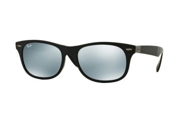 Image of Ray-Ban RB4223 Sunglasses 601S30-55 - Matte Black Frame, Green Mirror Silver Lenses