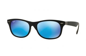 Image of Ray-Ban RB4223 Sunglasses 601S55-55 - Matte Black Frame, Light Green Mirror Blue Lenses