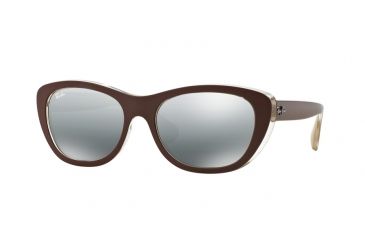 Image of Ray-Ban RB4227 Sunglasses 619388-55 - Top Mat Brown On Ocra Frame, Grey Mirror Silver Gradient Lenses