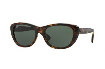 Image of Ray-Ban RB4227 Sunglasses 710/71-55 - Havana Frame, Green Lenses