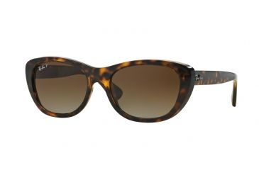 Image of Ray-Ban RB4227 Sunglasses 710/T5-55 - Light Havana Frame, Brown Gradient Polar Lenses