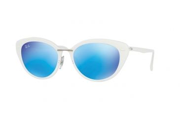 Image of Ray-Ban RB4250 Single Vision Prescription Sunglasses RB4250-671-55-52 - Lens Diameter 52 mm, Frame Color Shiny White