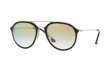 Image of Ray-Ban RB4253 Single Vision Prescription Sunglasses RB4253-6052Y0-53 - Lens Diameter 53 mm, Frame Color Black