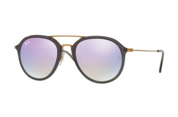 Image of Ray-Ban RB4253 Single Vision Prescription Sunglasses RB4253-62377X-53 - Lens Diameter 53 mm, Frame Color Shiny Grey