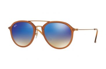 Image of Ray-Ban RB4253 Single Vision Prescription Sunglasses RB4253-62388B-50 - Lens Diameter 50 mm, Frame Color Shiny Brown