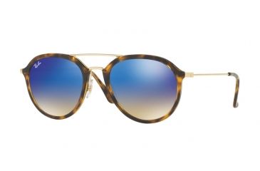 Image of Ray-Ban RB4253 Single Vision Prescription Sunglasses RB4253-710-8B-53 - Lens Diameter 53 mm, Frame Color Shiny Havana