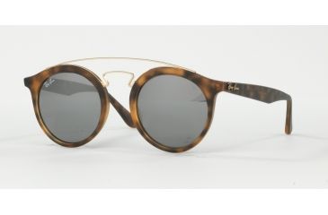 Image of Ray-Ban RB4256 Sunglasses 60926G-49 - Matte Havana Frame, Grey Mirror Silver Lenses