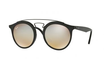 Image of Ray-Ban RB4256 Sunglasses 6253B8-46 - Matte Black Frame, Mirror Gradient Grey Lenses