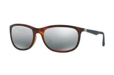 Image of Ray-Ban RB4267 Sunglasses 625788-59 - Shiny Red Havana Frame, Mirror Gradient Grey Lenses