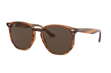 Image of Ray-Ban RB4306F Progressive Prescription Sunglasses, 54mm, Striped Red Havana, RB4306F-820-73-54-PRO